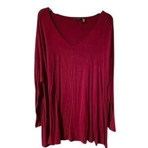 Women’s Plus Willie Smith Swing Top 3X burgundy